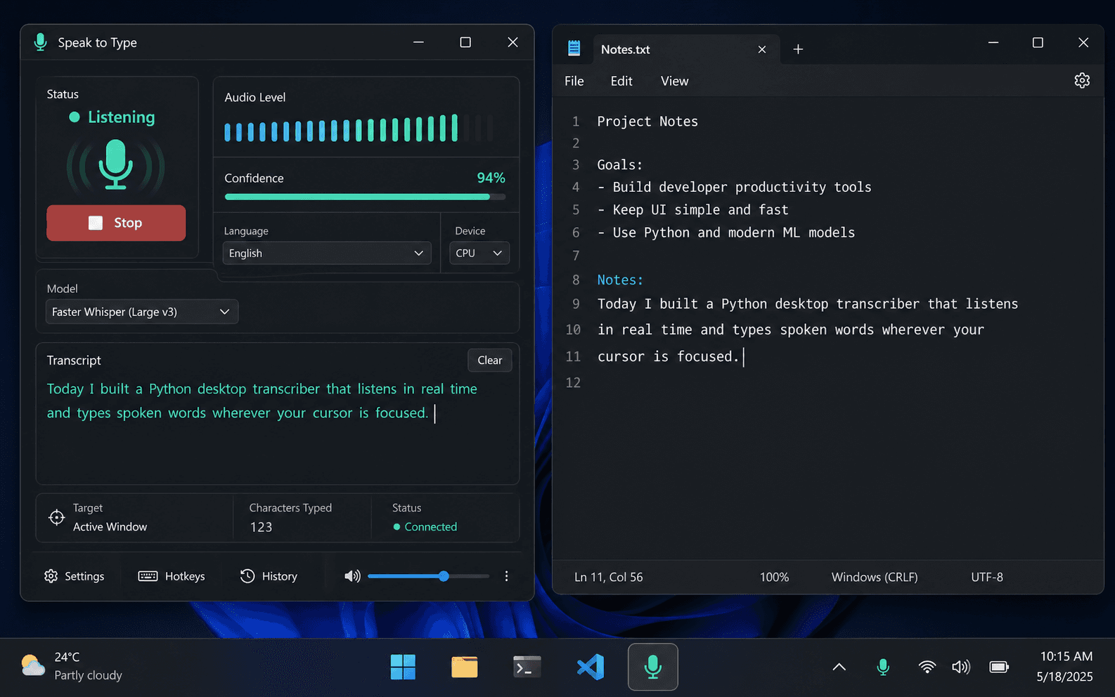 Preview of Speak to Type